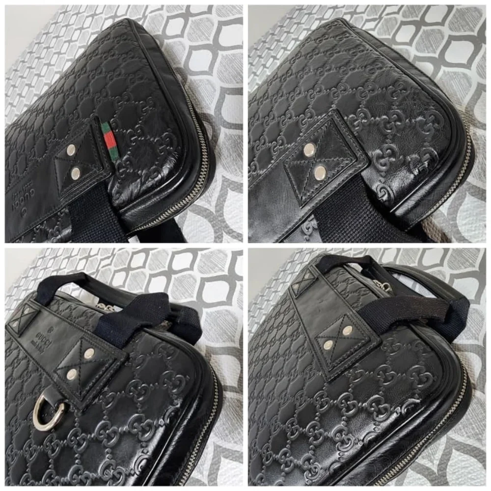 Authentic GUCCI Rubber Guccissima Compact Computer Case Black